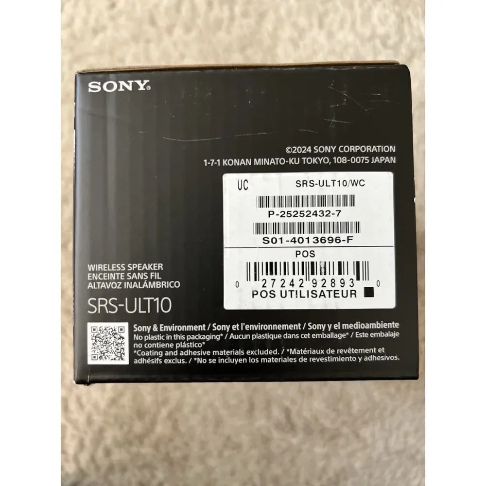 Sony ULT Field 1 Wireless Bluetooth Speaker SRS-ULT10/WC Off White Brand New
